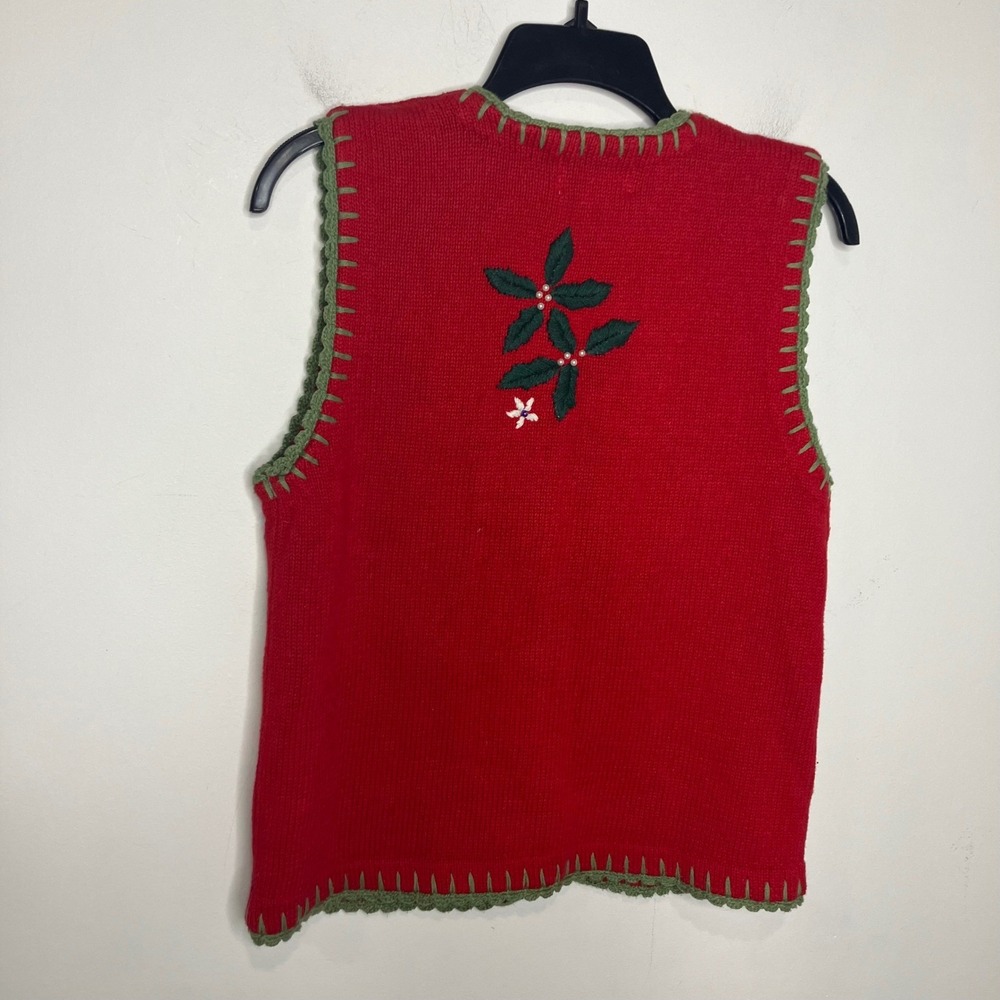 Designers original studio Christmas‎ vest women's size small winter holiday red - Picture 6 of 6
